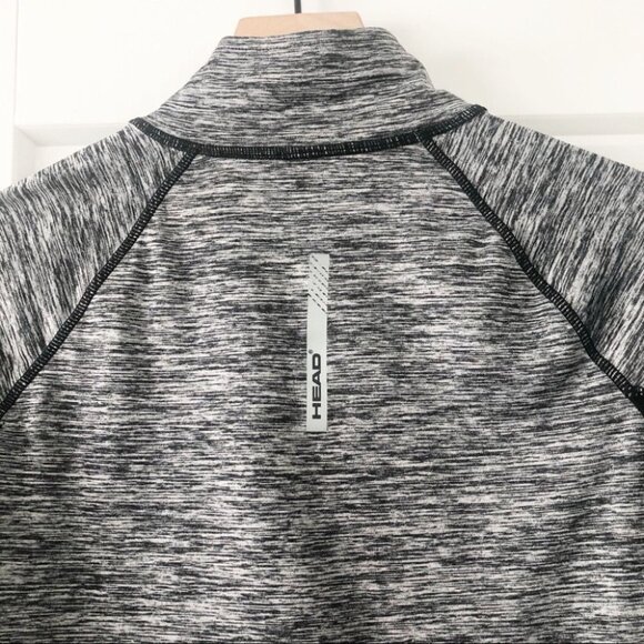 HEAD Half Zip Gray & Black Athletic Pullover - Picture 8 of 10
